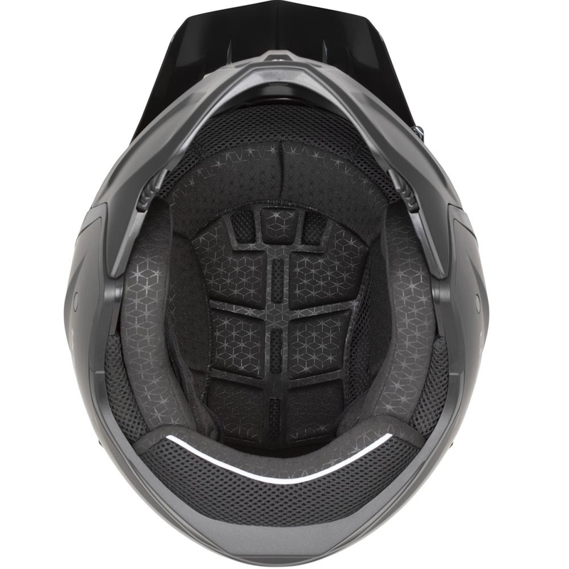 Modulær motorcykelhjelm Cassida Cross Country Dual hvid-sort