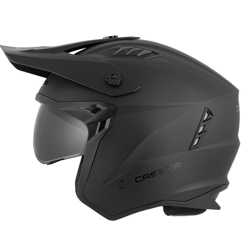 Modulær motorcykelhjelm Cassida Cross Country Dual mat sort