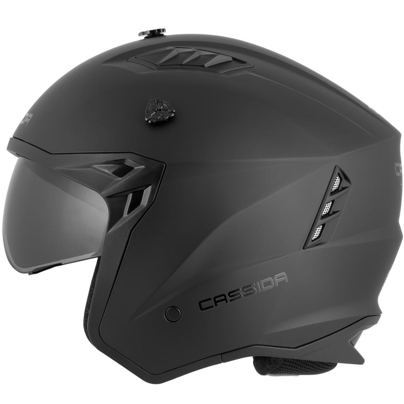 Modulær motorcykelhjelm Cassida Cross Country Dual mat sort