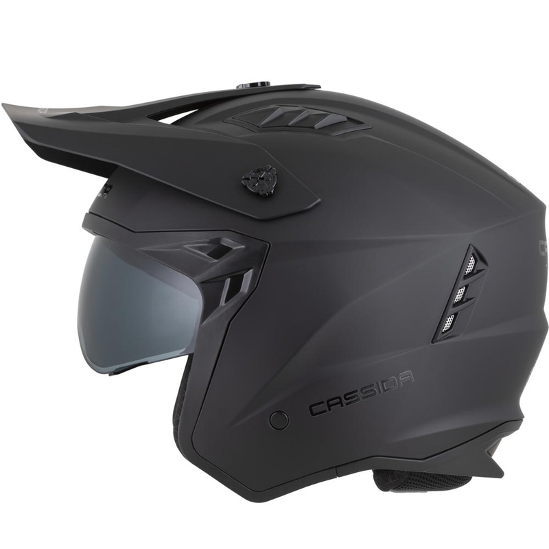 Modulær motorcykelhjelm Cassida Cross Country Dual mat sort