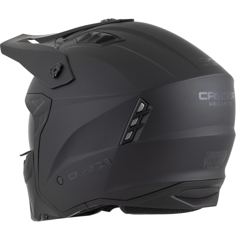 Modulær motorcykelhjelm Cassida Cross Country Dual mat sort