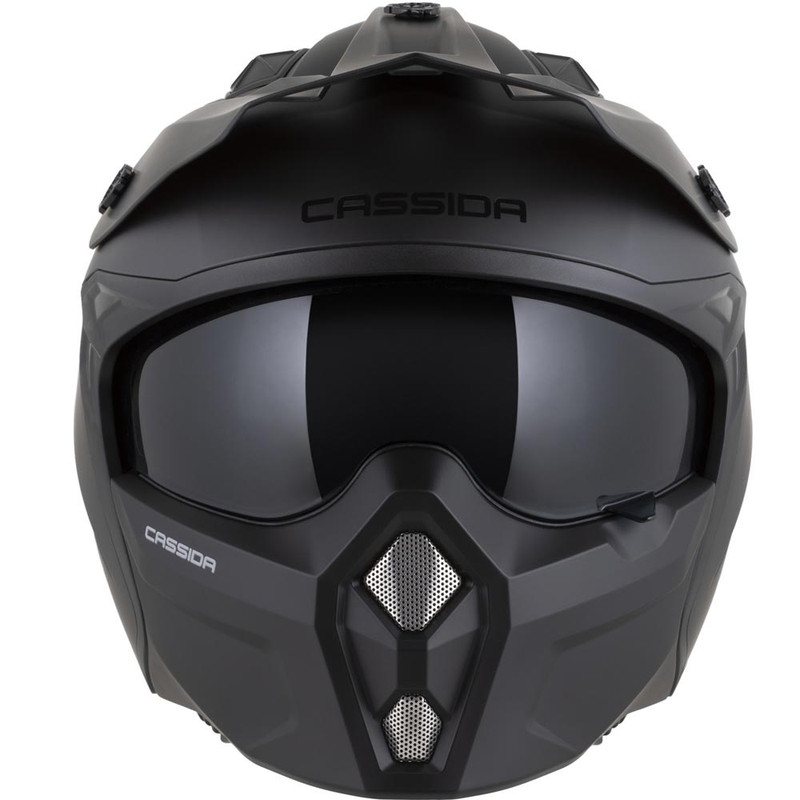 Modulær motorcykelhjelm Cassida Cross Country Dual mat sort