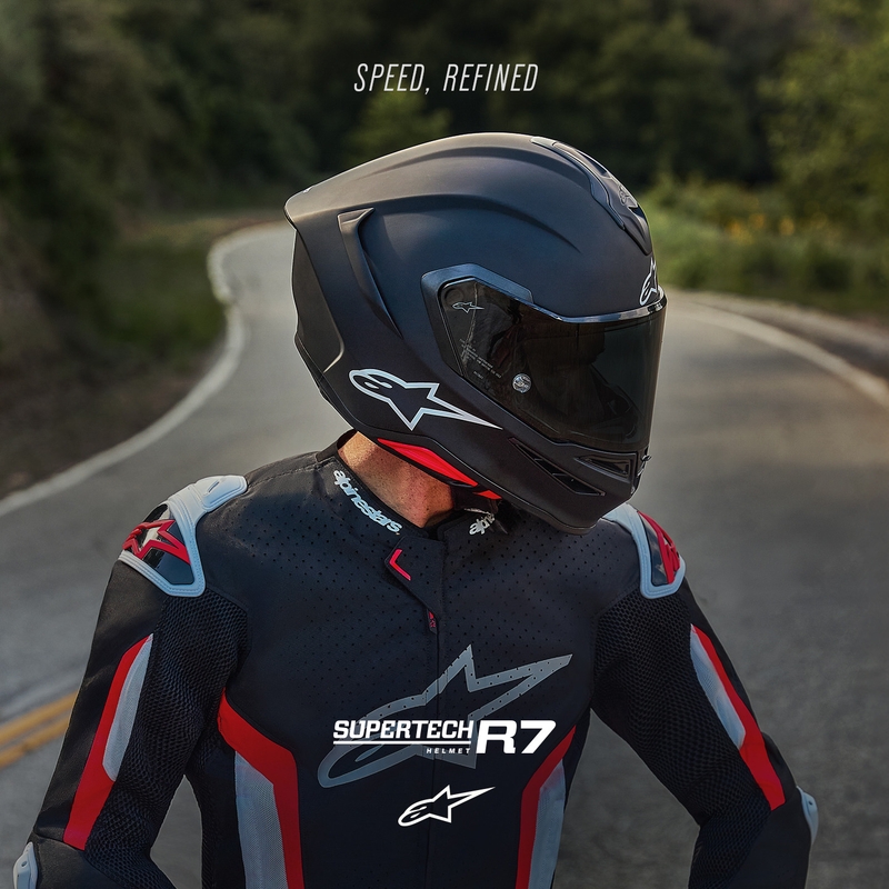 Alpinestars S-R7 Solid fullface motorcykelhjelm, matsort