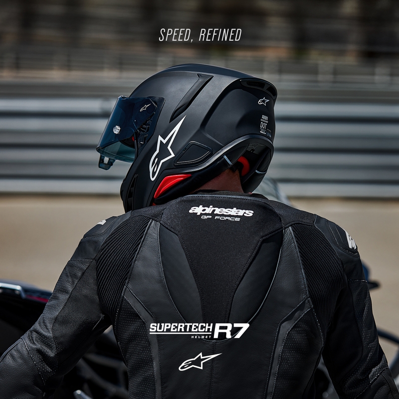 Alpinestars S-R7 Solid fullface motorcykelhjelm, matsort
