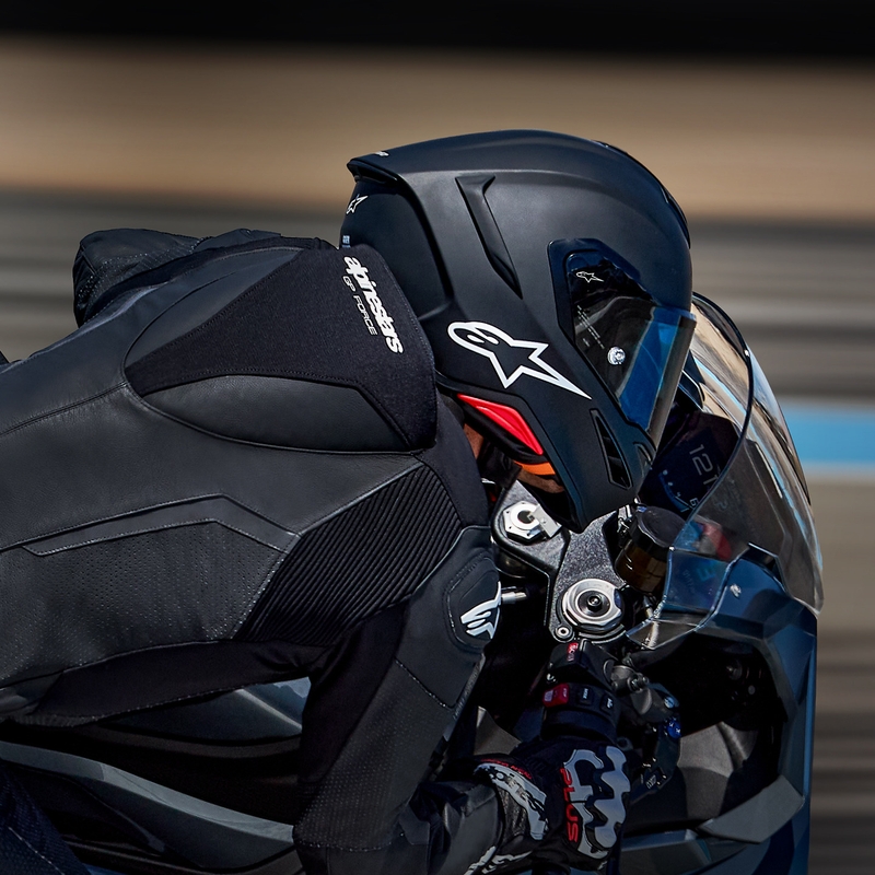 Alpinestars S-R7 Solid fullface motorcykelhjelm, matsort