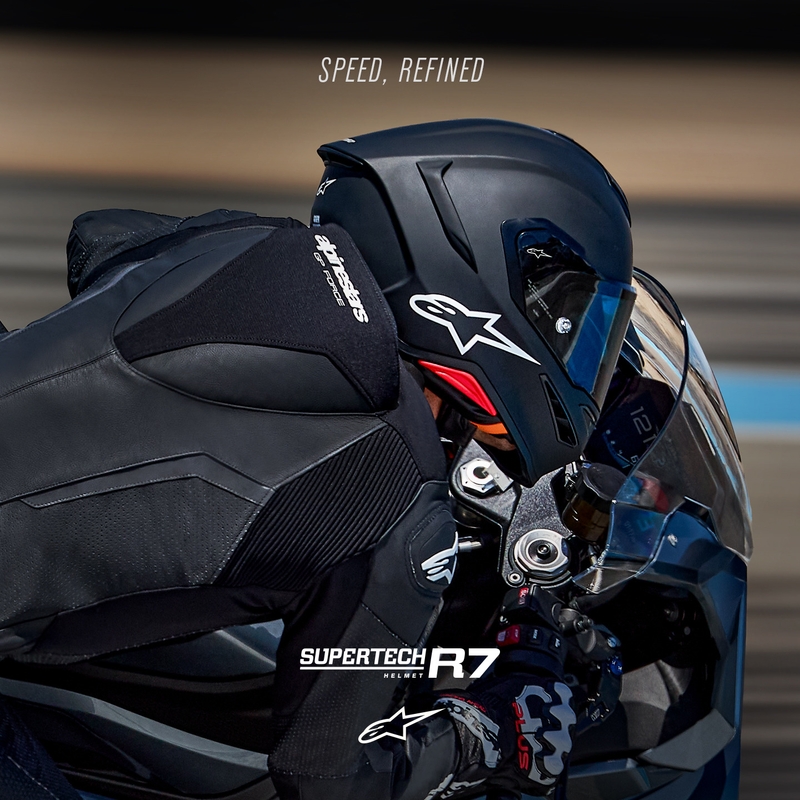 Alpinestars S-R7 Solid fullface motorcykelhjelm, matsort