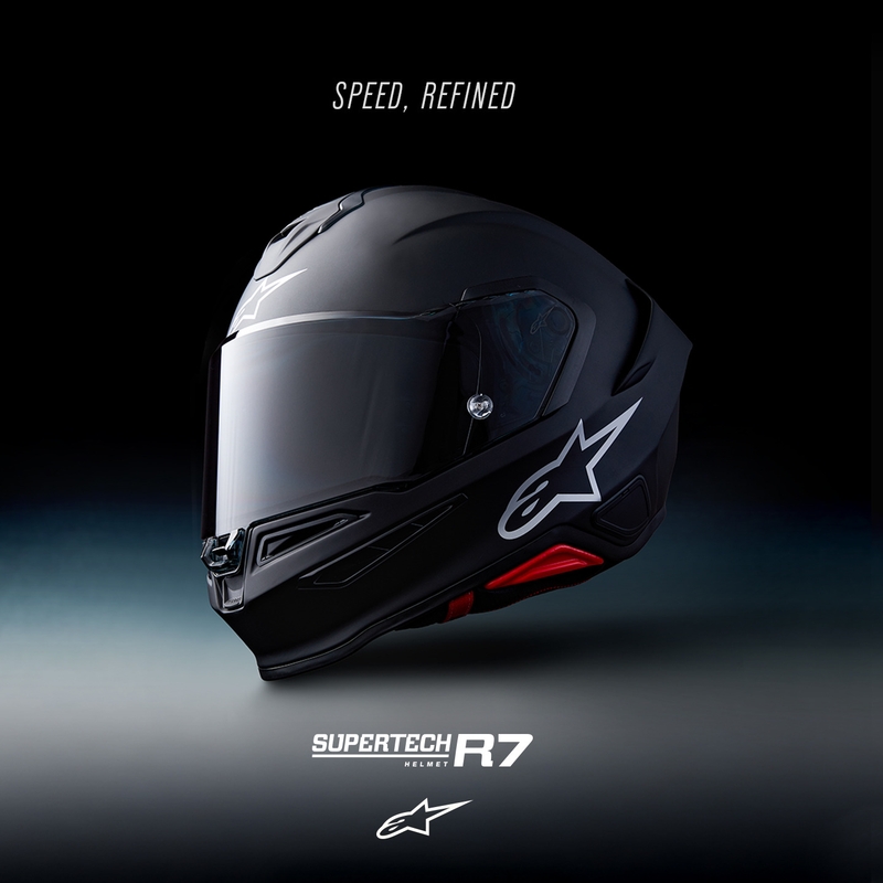 Alpinestars S-R7 Solid fullface motorcykelhjelm, matsort