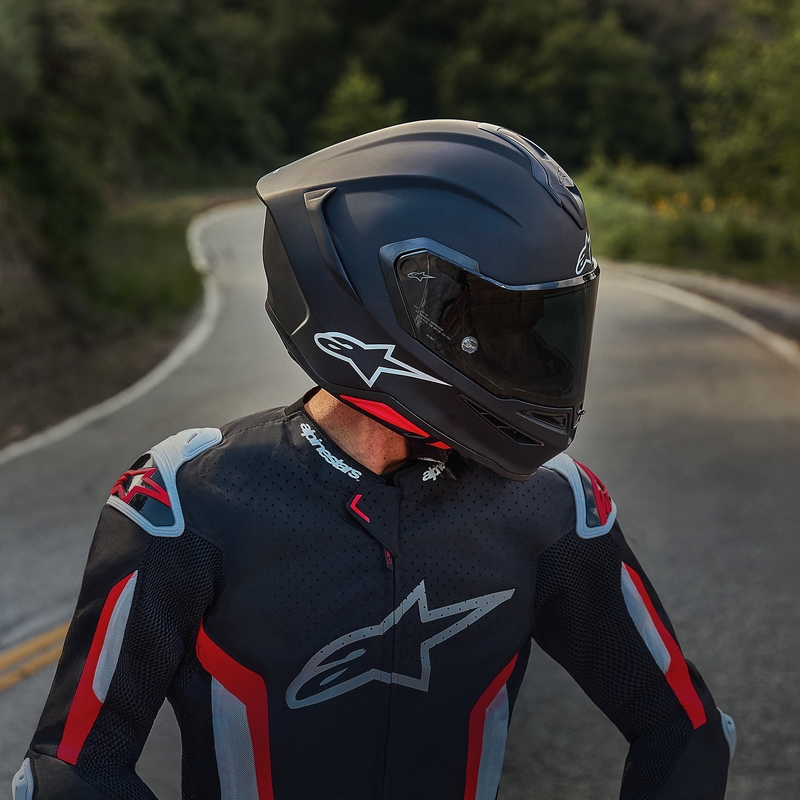 Alpinestars S-R7 Solid fullface motorcykelhjelm, matsort