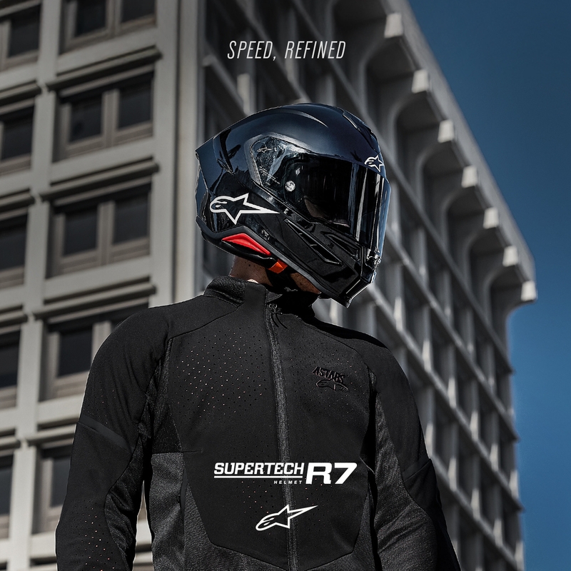 Alpinestars S-R7 Solid fullface motorcykelhjelm, sort