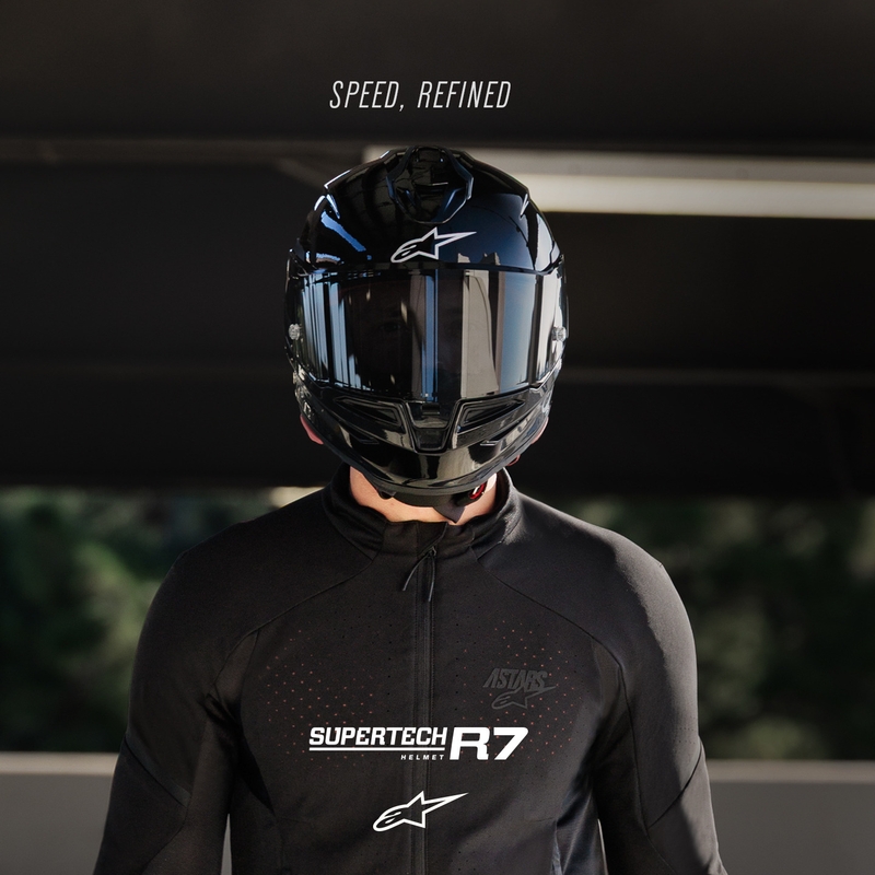 Alpinestars S-R7 Solid fullface motorcykelhjelm, sort