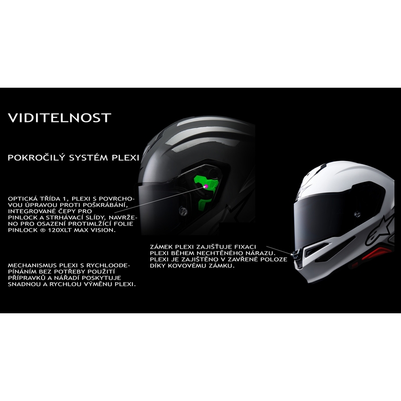 Alpinestars S-R7 Solid fullface motorcykelhjelm, sort