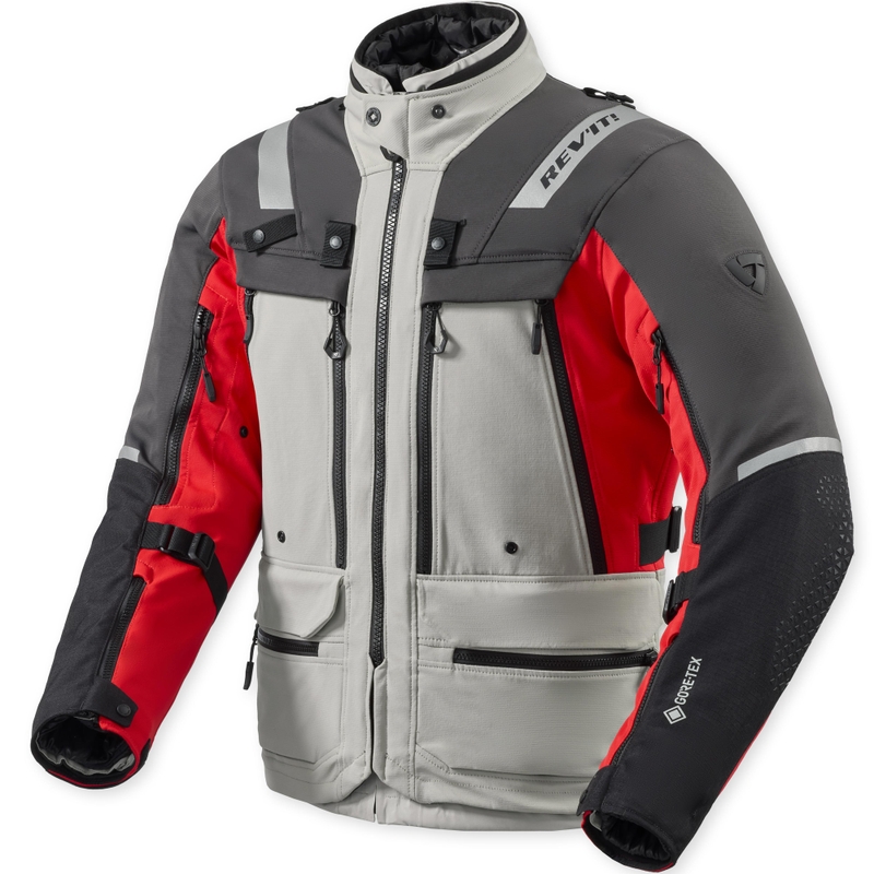 Revit Defender 4 GTX motorcykeljakke antracit-rød