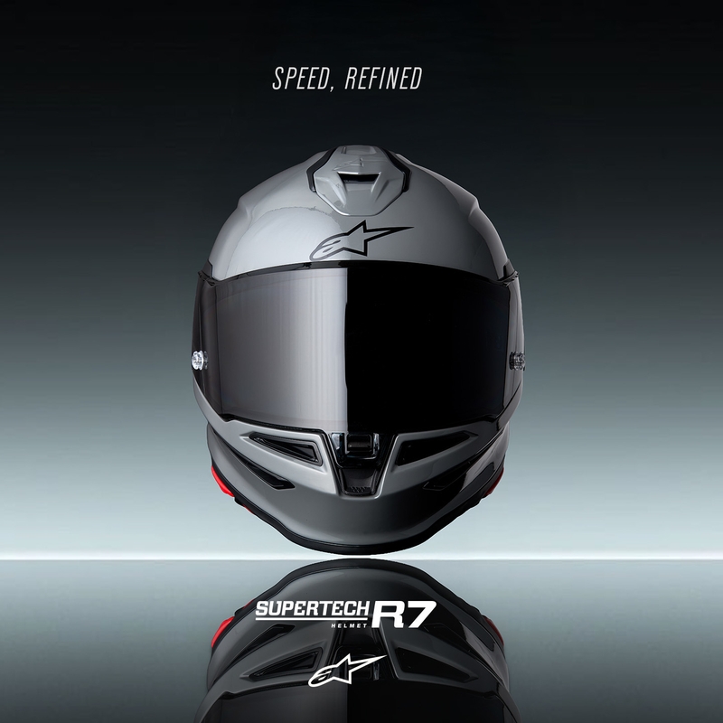 Alpinestars S-R7 Solid fullface motorcykelhjelm grå