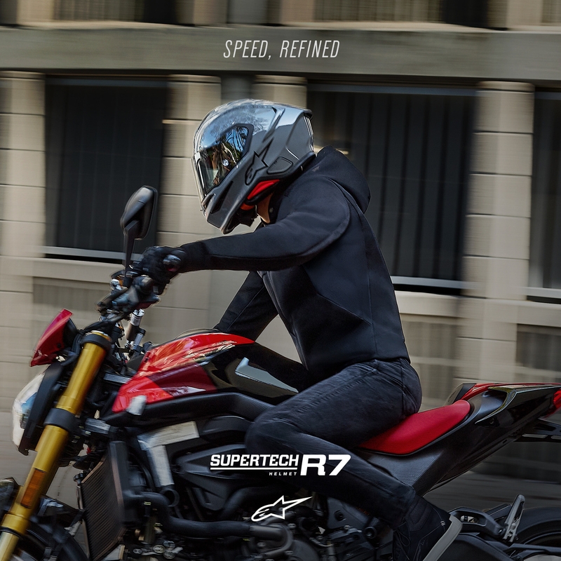 Alpinestars S-R7 Solid fullface motorcykelhjelm grå