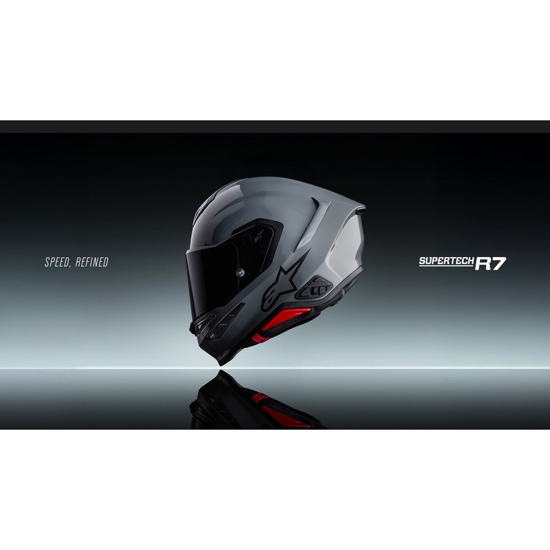 Alpinestars S-R7 Solid fullface motorcykelhjelm grå