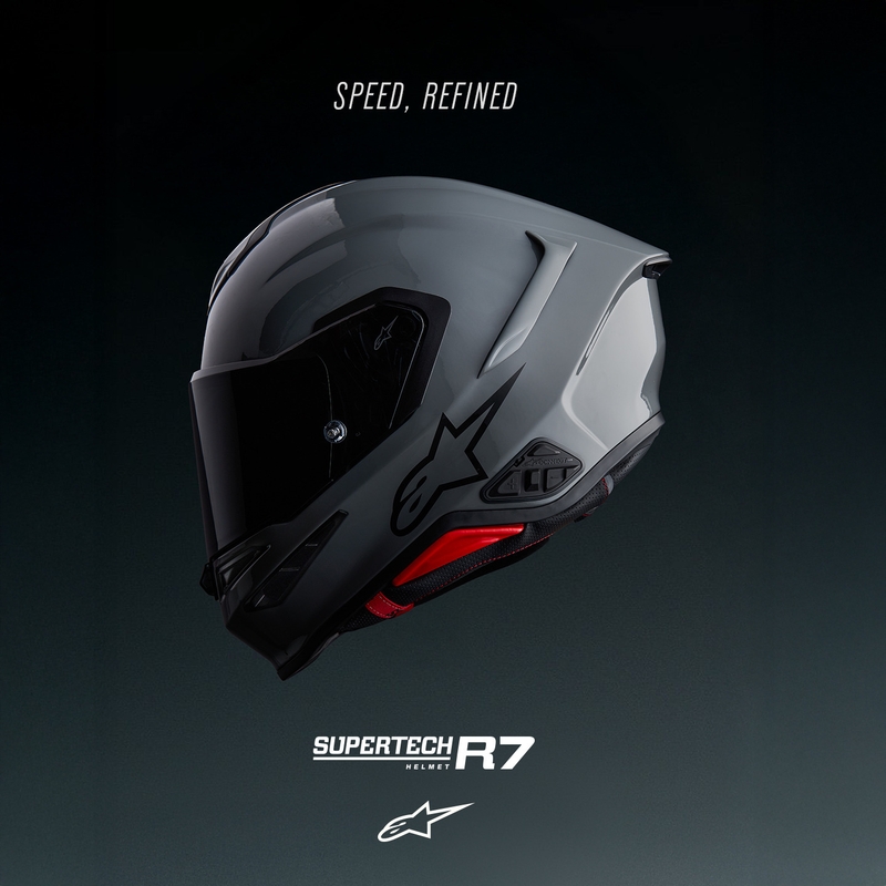 Alpinestars S-R7 Solid fullface motorcykelhjelm grå