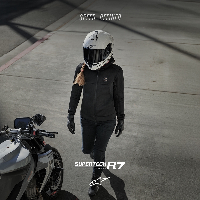 Alpinestars S-R7 Solid fullface motorcykelhjelm hvid