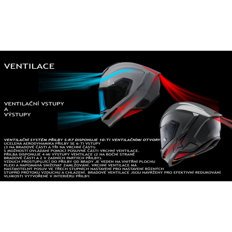 Alpinestars S-R7 Solid fullface motorcykelhjelm hvid