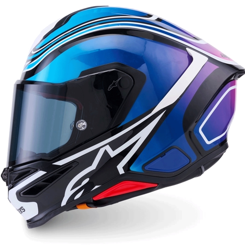 Alpinestars S-R7 Zeal integralhjelm sort-blå-fluo pink-hvid