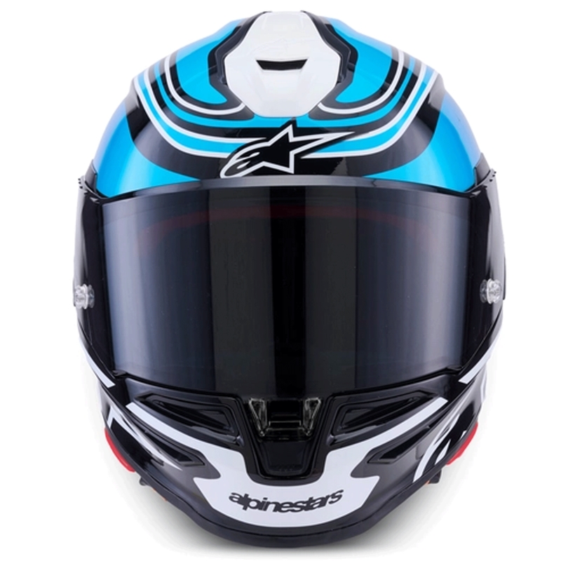 Alpinestars S-R7 Zeal integralhjelm sort-blå-fluo pink-hvid