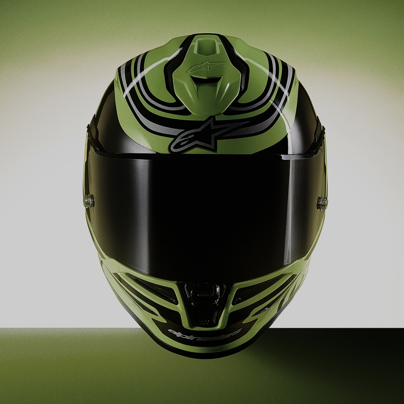 Alpinestars S-R7 Zeal fullface motorcykelhjelm fluo gul-sort-hvid