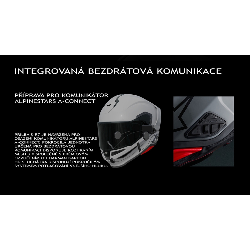 Alpinestars S-R7 Zeal fullface motorcykelhjelm fluo gul-sort-hvid