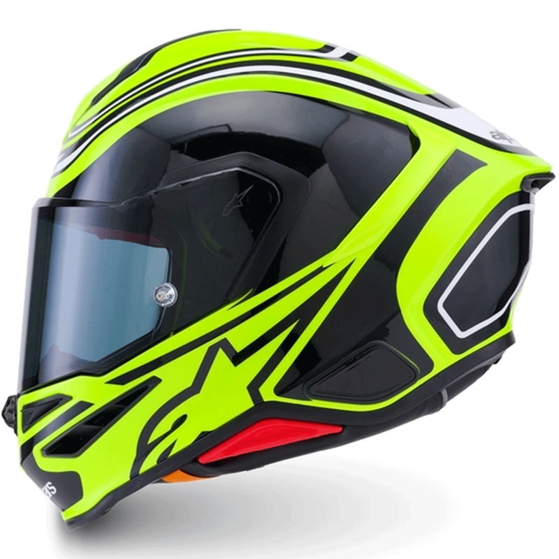 Alpinestars S-R7 Zeal fullface motorcykelhjelm fluo gul-sort-hvid