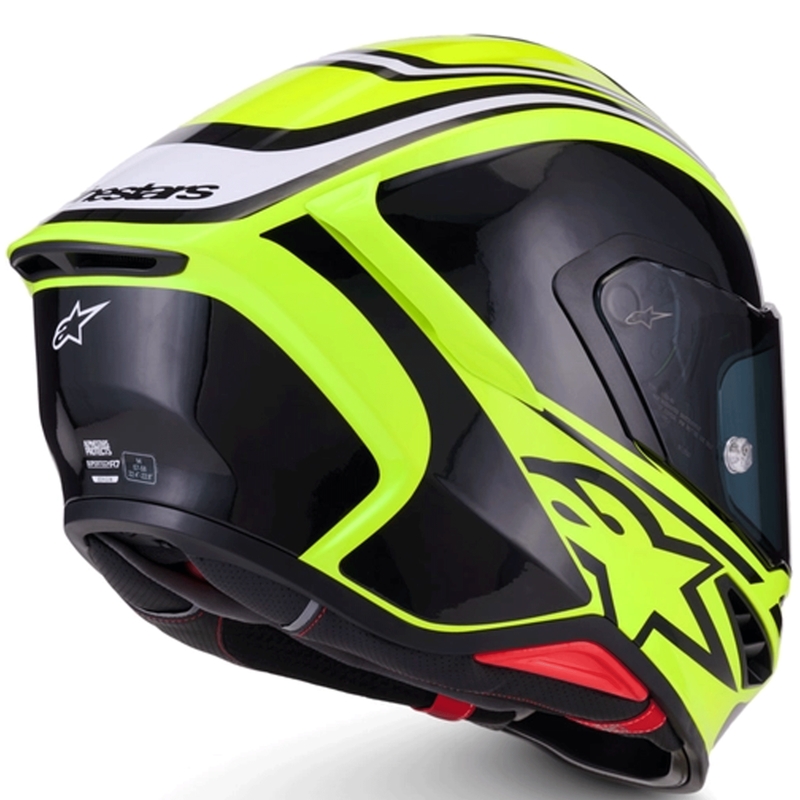 Alpinestars S-R7 Zeal fullface motorcykelhjelm fluo gul-sort-hvid