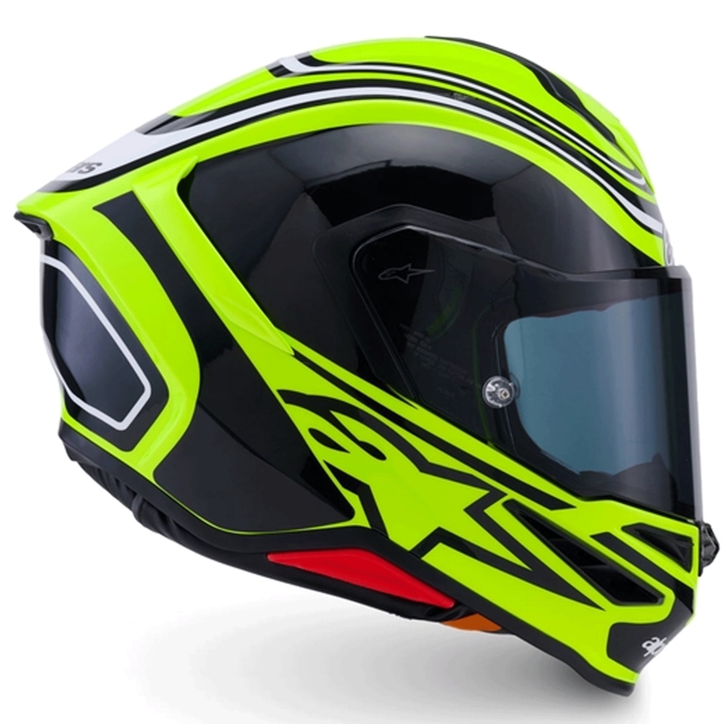 Alpinestars S-R7 Zeal fullface motorcykelhjelm fluo gul-sort-hvid