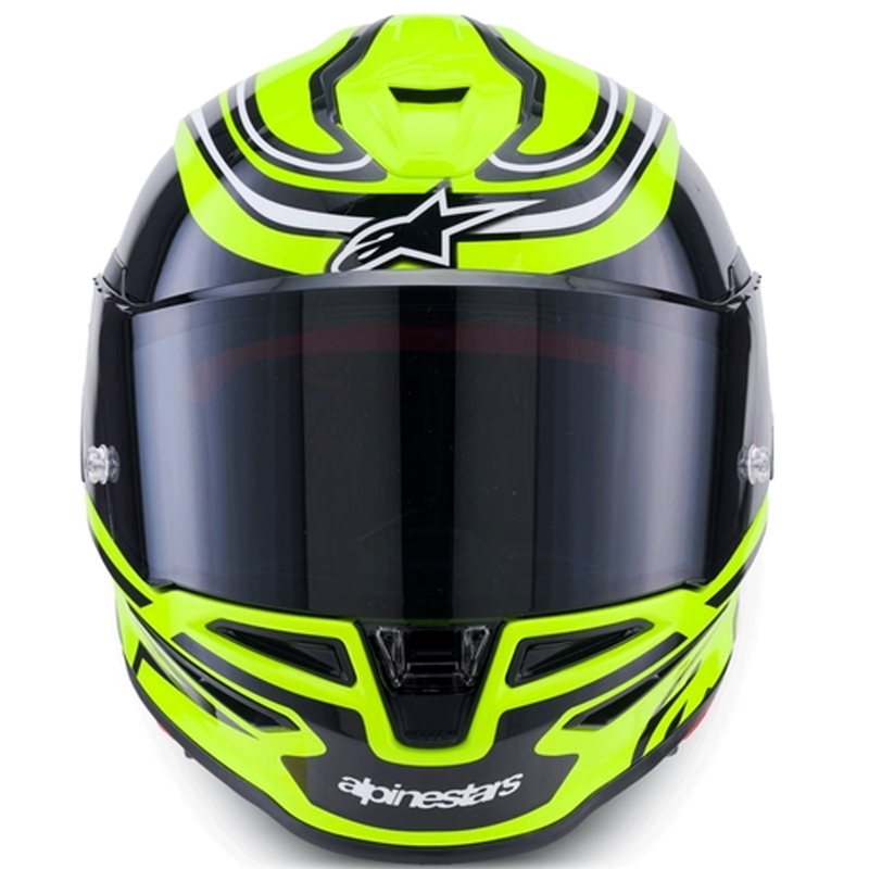 Alpinestars S-R7 Zeal fullface motorcykelhjelm fluo gul-sort-hvid