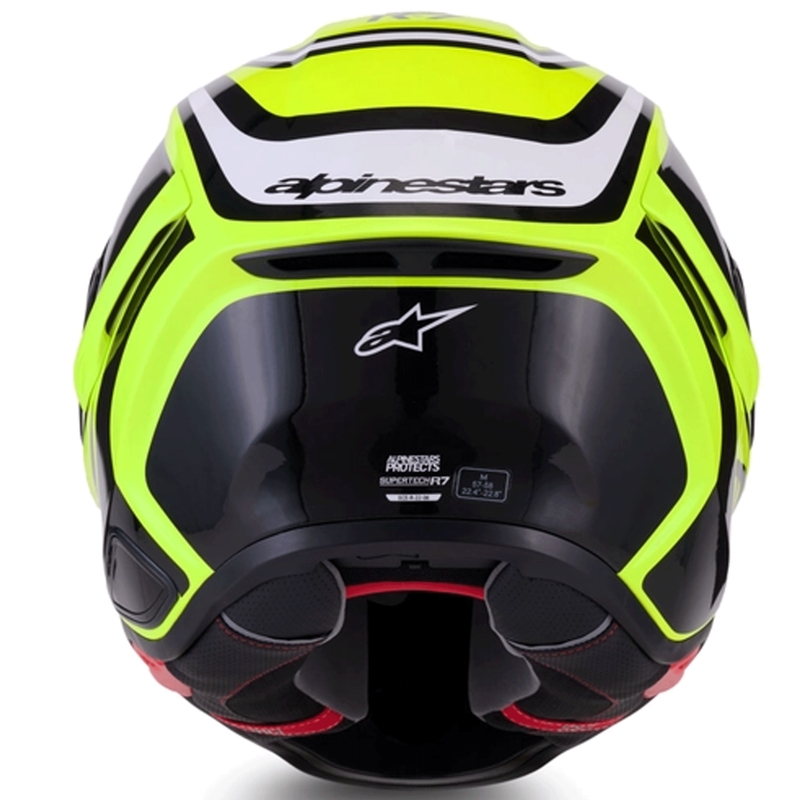 Alpinestars S-R7 Zeal fullface motorcykelhjelm fluo gul-sort-hvid
