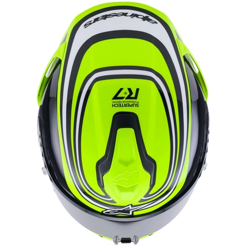 Alpinestars S-R7 Zeal fullface motorcykelhjelm fluo gul-sort-hvid