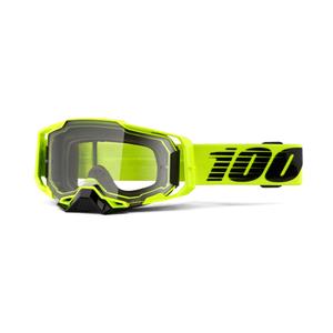 Motocrossbriller 100% ARMEGA Nuclear Citrusgul (klar plexi)
