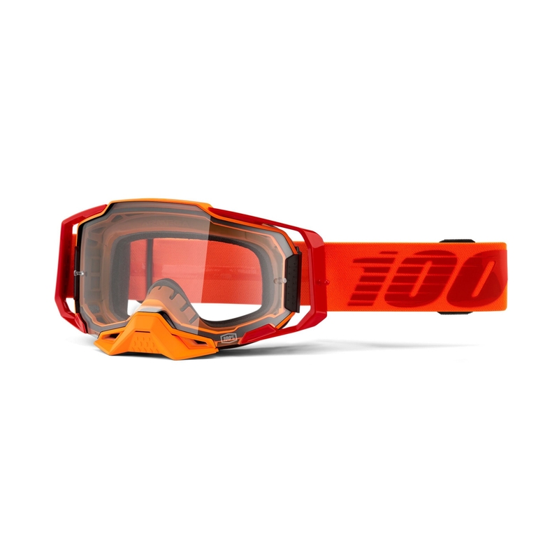 Motokrosové brýle 100% ARMEGA Litkit oranžové (čiré plexi)
