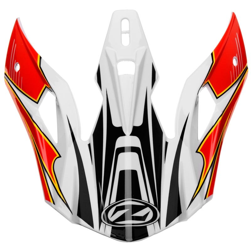 Hjelmvisir til ZED X1.9- og X1.9D-hjelme hvid-sort-rød-gul