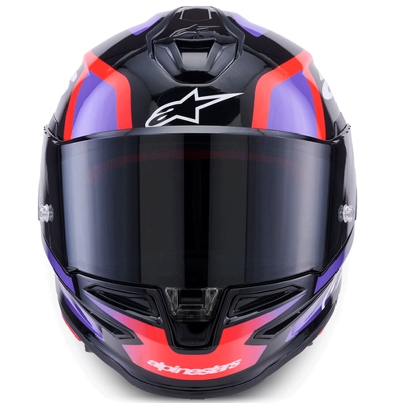 Alpinestars S-R7 Lumen fullface motorcykelhjelm sort-lilla-fluo rød-hvid