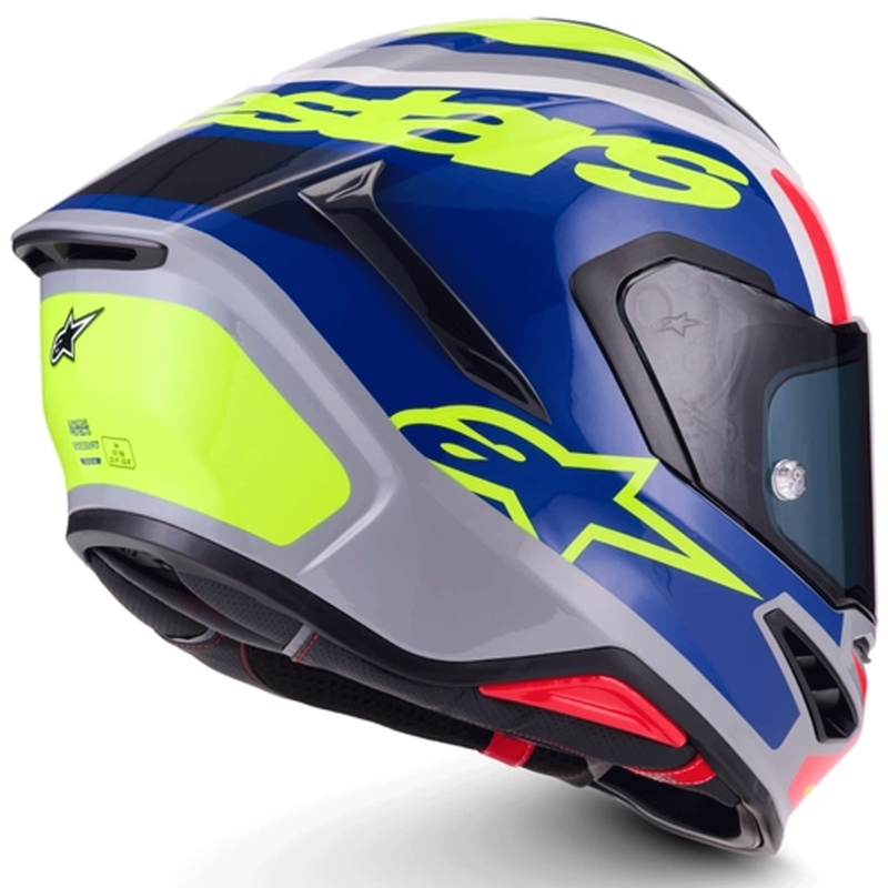 Alpinestars S-R7 Lumen fullface motorcykelhjelm sølv-sort-pink-fluo gul