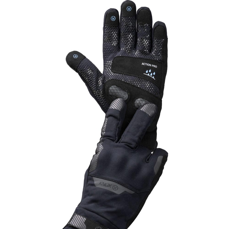 Knox Action PRO Vandtætte Motorcykelhandsker Sort