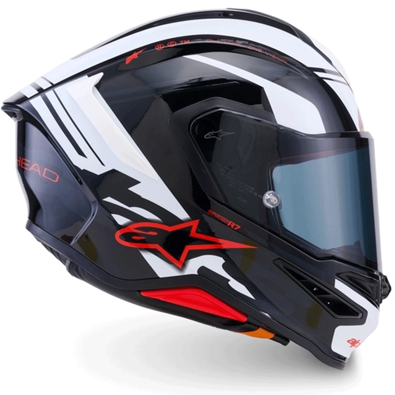 Alpinestars S-R7 A-Core fullface motorcykelhjelm sort-hvid-rød