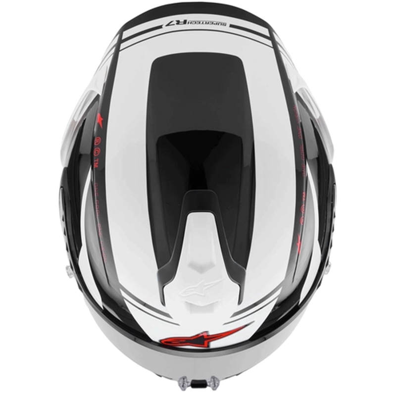 Alpinestars S-R7 A-Core fullface motorcykelhjelm sort-hvid-rød