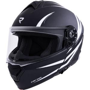Flip-up motorcykelhjelm Street Racer Fury mat sort-hvid - prøve