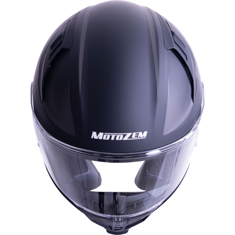 MotoZem Guardian fullface motorcykelhjelm mat sort - prøve