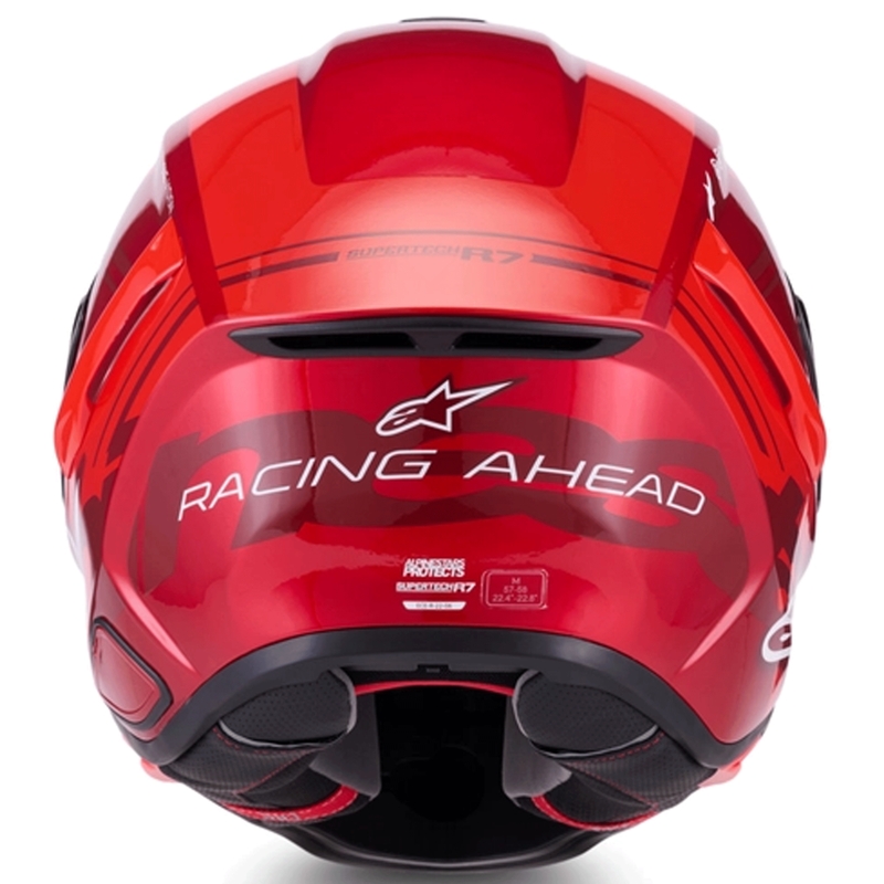Alpinestars S-R7 A-Core fullface motorcykelhjelm rød-hvid