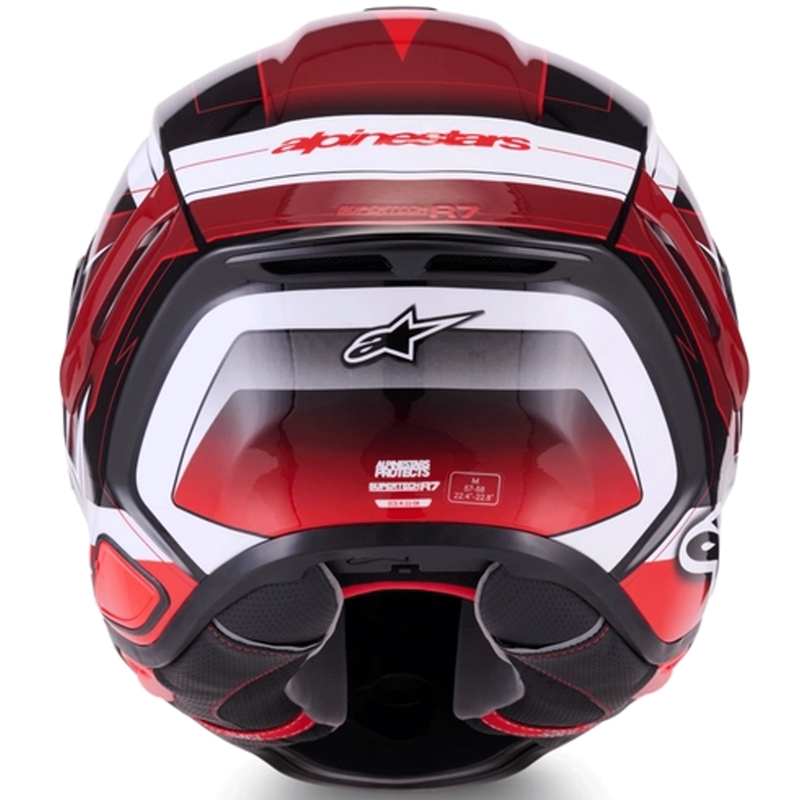 Alpinestars S-R7 Kinetis fullface motorcykelhjelm sort-rød-hvid
