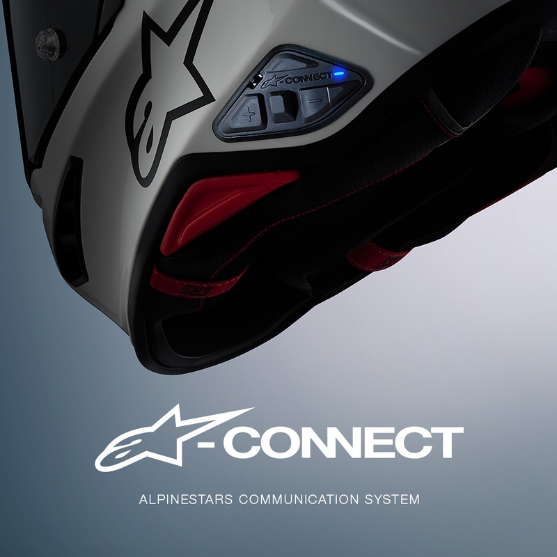 Bluetooth motorcykel intercom Alpinestars A-CONNECT system sort