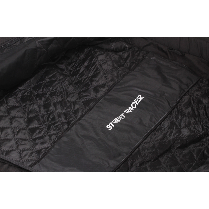 Prodloužená bunda na motorku Street Racer Viper černo-bílá výprodej