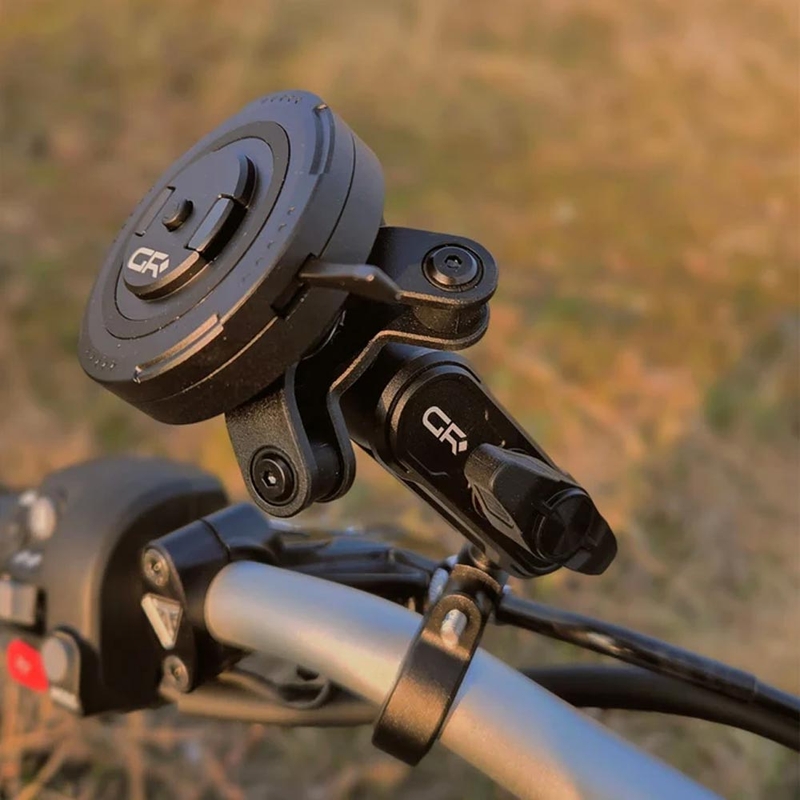Motorcykeltelefonholder til styret med 3D polyamid vibrationsdæmper GRxplore MT6 sort