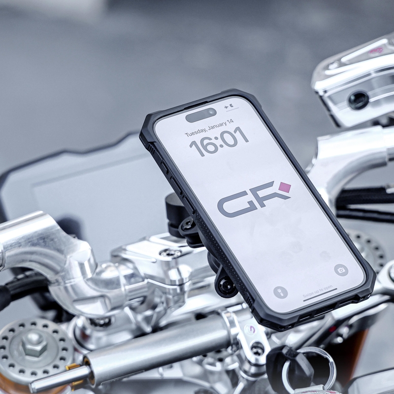 Telefonholder på styret med certificeret Qi2-opladning GRxplore MW60 sort