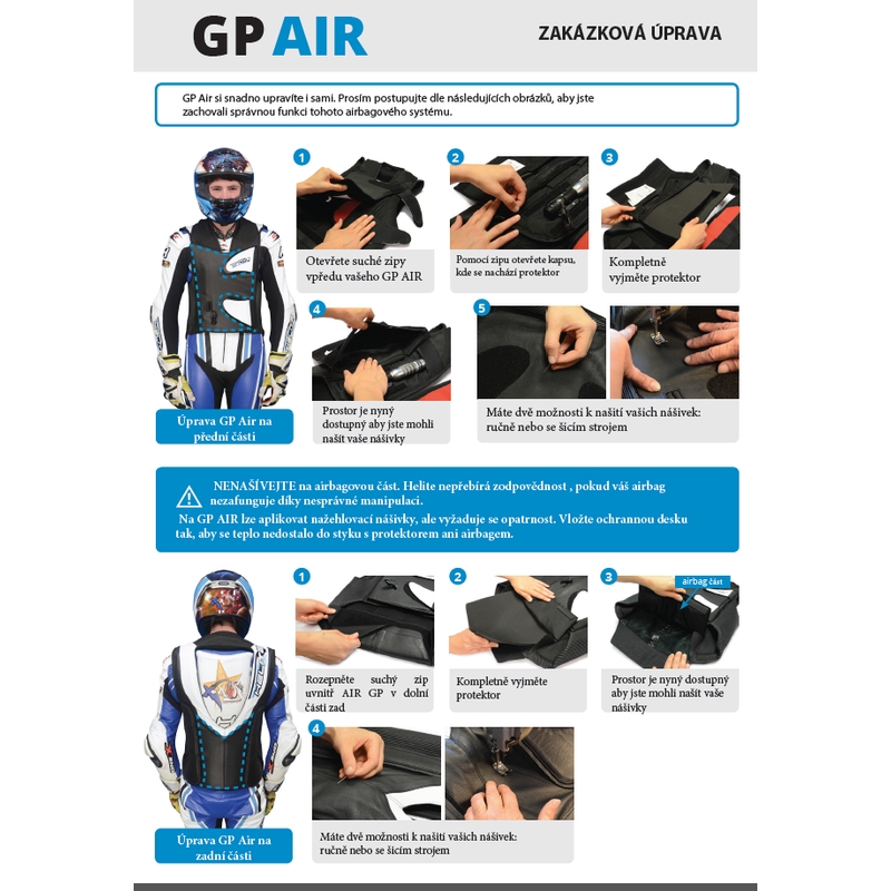 HELITE GP Air 2 airbagvest sort og hvid