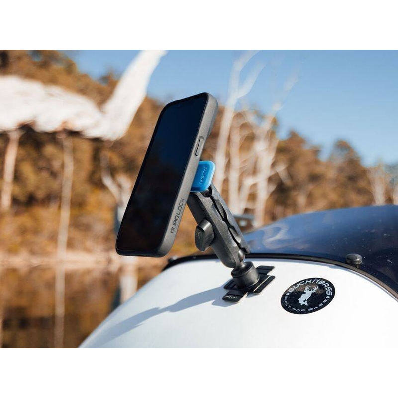 Quad Lock® 360 Telefonholderhoved med Udløserhåndtag Blå-Sort